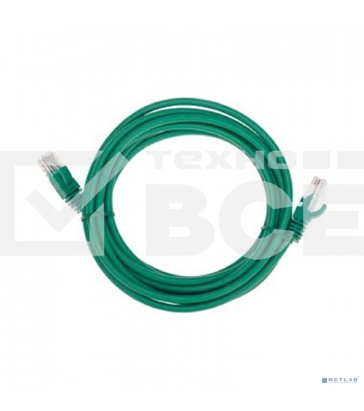 Патч-корд U/UTP, CAT 5e, RJ45-RJ45, 26AWG, ZH нг(А)-HF, зеленый, 3м  REXANT