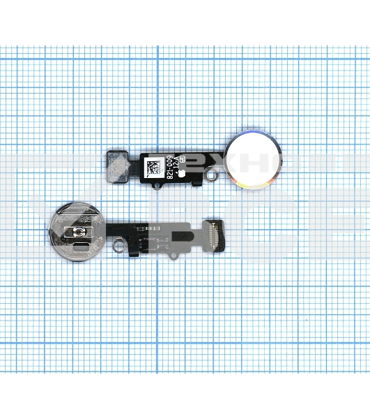 Кнопка HOME в сборе с механизмом и шлейфом для iPhone 7, 7 Plus, 8, 8 Plus, SE 2, SE 3 белый