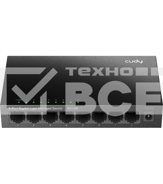 Коммутатор Cudy GS108E (L2+) 8x1Гбит/с настраиваемый