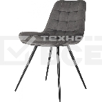 Стул для дома Бюрократ CH-K2_4 комплект 4 шт т.с ерый Holland 18 металл черный на ножках (CH-K2_1/HL18_4), фото4