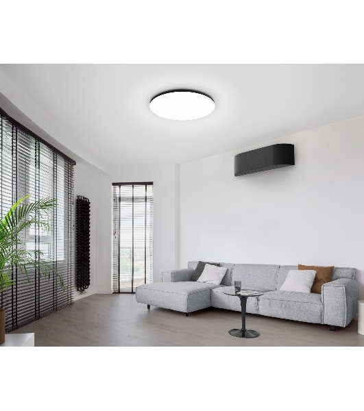 Умный светодиодный светильник FZ2005 BK черный IP54 25W 3000K-6500K+RGB Wi-Fi Алиса/Tuya/Smart Home/Alexa D370*55 (ПДУ ИК)