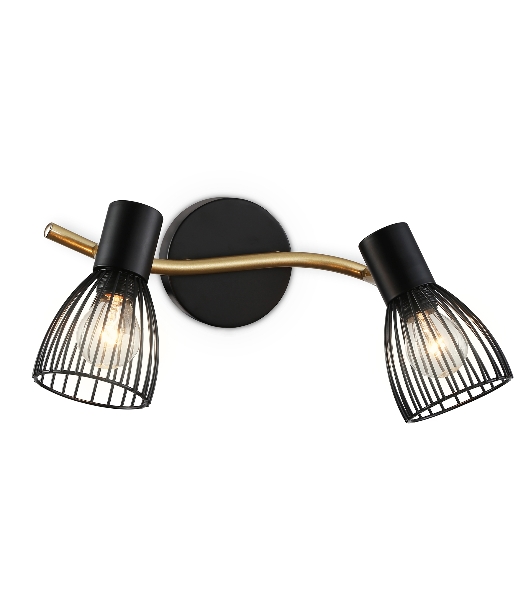 Светильник Ambrella light TR8660/2 BK/GD черный/золото E14/2 max 60W 330*100*170