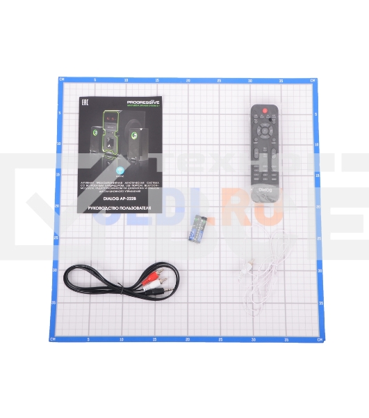 Колонки Dialog Progressive AP-222B BLACK - акустические колонки 2.1, 30W+2*10W RMS, Bluetooth, USB+SD reader