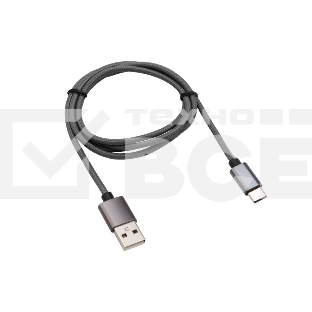 Кабель USB-Type-C/3A/nylon/grafit/1m/Rexant