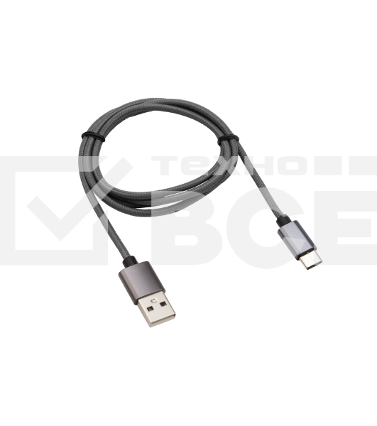 Кабель USB-Type-C/3A/nylon/grafit/1m/Rexant