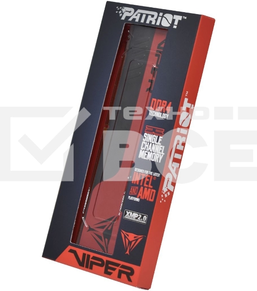 Оперативная память Patriot Viper Elite II, DDR4, 16GB (1x16 GB), 2666 MHz, CL16, радиатор, красный