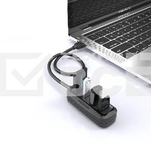 Концентратор Vention USB 2.0 на 4 порта Черный VAS-J43-B015