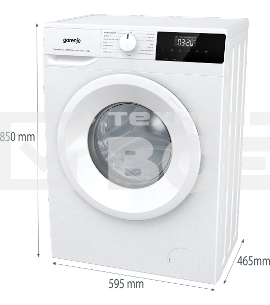 Стиральная машина Gorenje W1NHPI60SCS белый, загрузка фронтальная 6 кг, 1000 об/мин., класс: А