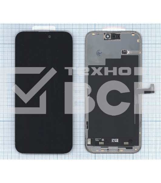 Дисплей (модуль) для Apple iPhone 15 Pro Max в сборе с тачскрином, черный (OR)