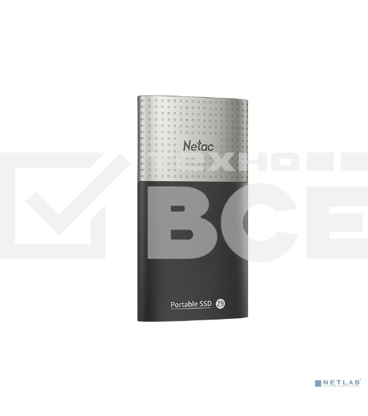 Внешний накопитель SSD Netac 500Gb Z9 <NT01Z9-500G-32BK> (USB3.2, up to 550/480MBs, 90х47.5х11.5mm, Aluminium+Plastic)