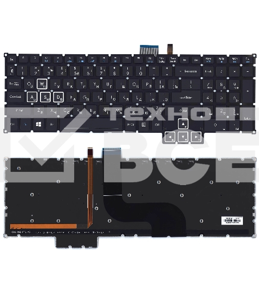 Клавиатура для ноутбука Acer Predator 17X GX-791 черная c подсветкой