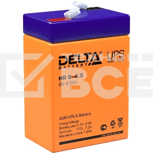 Батарея Delta HR 6-4.5 (6V, 4.5Ah)
