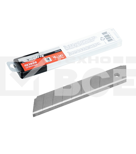 Лезвия Matrix 18 мм, сталь SK5, 10 шт