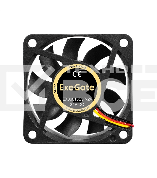 Вентилятор для корпуса ExeGate EX06015S3P-24 черный, 60 мм, 4800 об/мин, 34.1 дБ, 3 pin