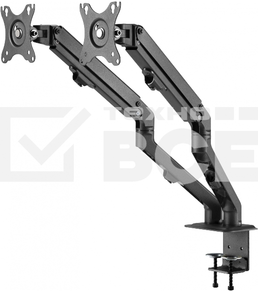 Кронштейн для мониторов Ultramounts UM729 черный 17'-27' макс.7кг крепление к столешнице поворот и наклон