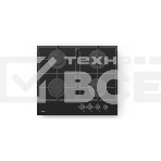 Газовая варочная панель Evelux HEG 615 BG Hi-Tech, 60 см, 4 конфорки, чугунные решетки, газ-контроль, электроподжиг, механическое управление, поверхность из закаленного стекла, цвет черный, фото2