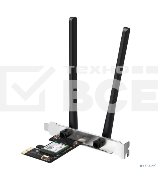Сетевой адаптер Wi-Fi + Bluetooth Mercusys MA80XE AX3000 PCI Express (ант.внеш.несъем.) 2ант.