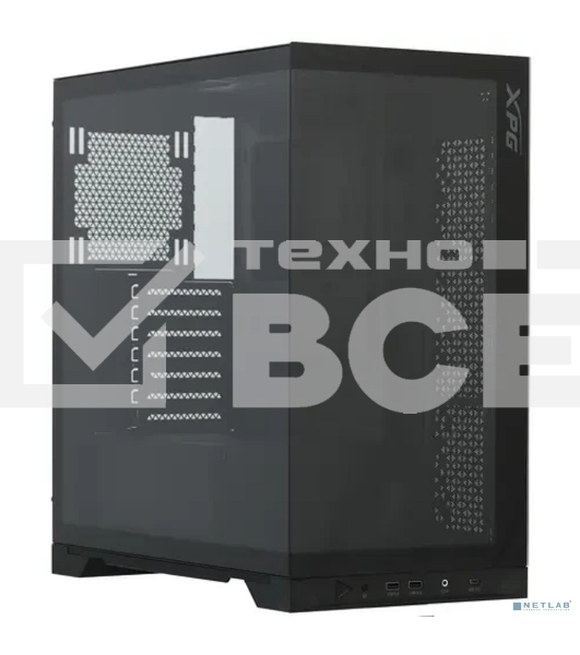 Компьютерный корпус XPG INVADER X черный (INVADERXMTWOF-BKCWW) Mid-Tower, Micro-ATX, Mini-ITX, Standard-ATX, USB 3.2 Gen2 Type-A, USB 3.2 Gen2 Type-C