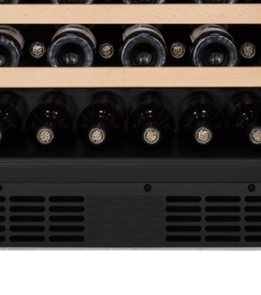 Встраиваемы е винный шкаф Gorenje WCU68F6BG4WF, объем 138 л, вместительность 46 бутылок, 4 полки, цифровой дисплей, Wi-Fi, LED освещение, защита от УФ-излучения, энергоэффективность А+, черный