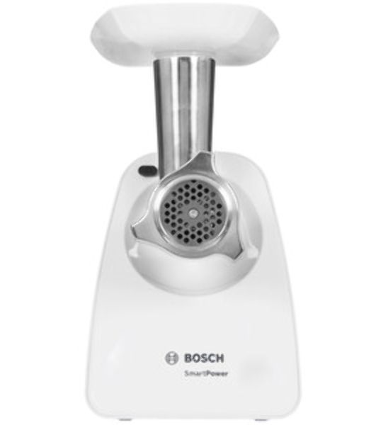 Мясорубка электрическая Bosch MFW2515W белый, 1500 Вт, 1.7 кг/мин, защита от перегрузки, насадки - 4