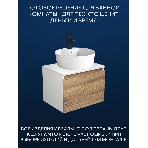 Комплект для ванной, 3 предмета (Тумба подвесная Bau Blackwood 60 + Раковина BAU 51х41, с отв. под см-ль, Смеситель Hotel Black, черный), фото 1
