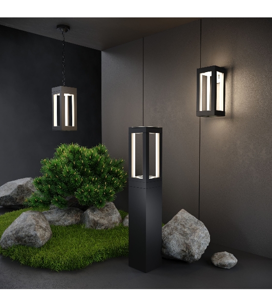 1529 TECHNO LED / Светильник садово-парковый чёрный