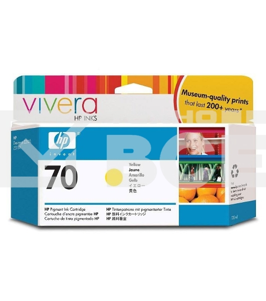 Картридж струйный HP №70 C9454A желтый для HP DJ Z2100/Z3100 (130мл)