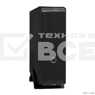 Компьютерный корпус Exegate EX268696RUS Компьютерный корпус MiniITX Exegate MI-208 Black, miniITX/mATX, <M450, 80mm>, 2*USB, Audio