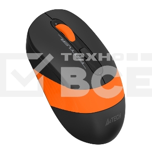 Мышь беспроводная A4Tech Fstyler FG10 черный/оранжевый, 2000 dpi, радиоканал, USB, кнопки - 4