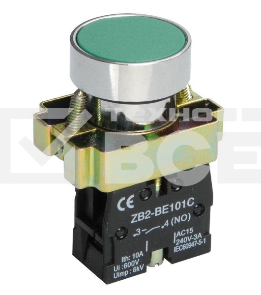 Кнопка LAY5-BA31 без подсветки зел. 1з ИЭК BBT60-BA-K06