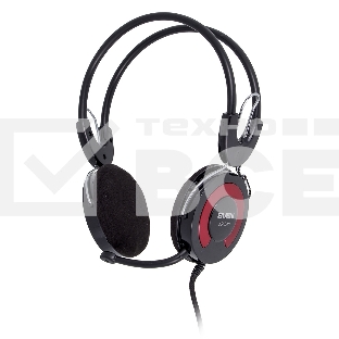 Гарнитура SVEN AP-540 с регулятором громкости черный/красный