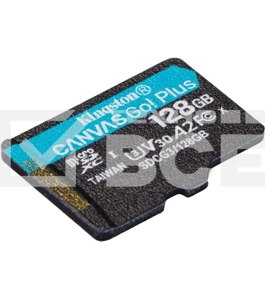 ФлешКарта Kingston 128GB microSDXC Canvas Go Plus 170R A2 U3 V30 Single Pack w/o ADP EAN: 740617301243
