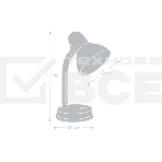 Camelion KD-301 С01 белый (Светильник настольный,230V 60W), фото4