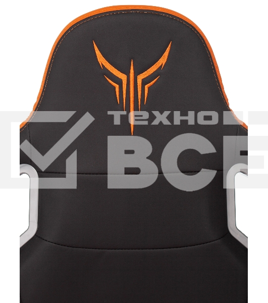 Кресло игровое Knight OUTRIDER черный/оранжевый ромбик эко.кожа с подголов. крестовина металл