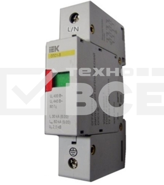 Ограничитель перенапряжения ОПС1-B 1P ИЭК MOP20-1-B