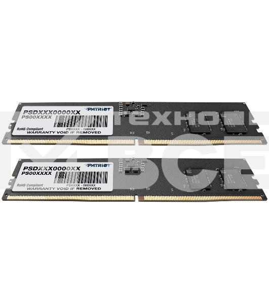 Оперативная память Patriot Signature, DDR5, 16GB (2x8 GB), 4800 MHz, CL40