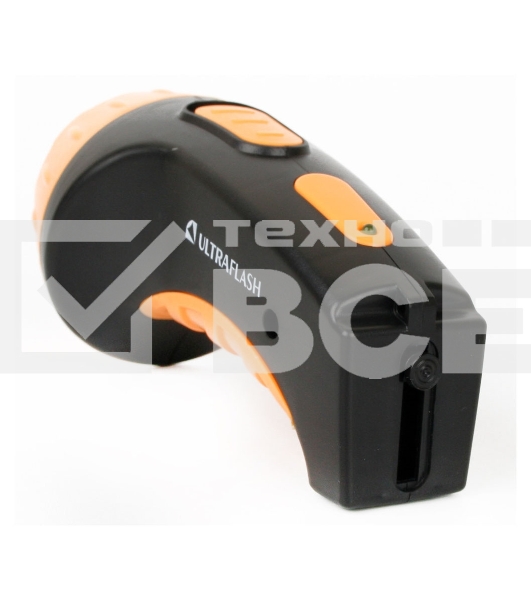 Фонарь LED 3804 (аккум 220В черн/жел. 4 LED; SLA пласт. короб) Ultraflash 9215