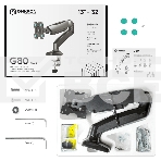 Кронштейн (держатель) ONKRON G80 для монитора 13