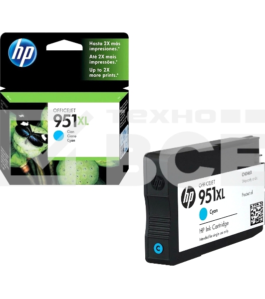 Картридж струйный HP 951XL CN046AE голубой для HP OJ Pro 8100/8600 (1500стр.)