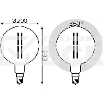 Лампа cветодиодная Gauss Filament G200 6W 330lm 4000К Е27 gray straight LED, фото 1