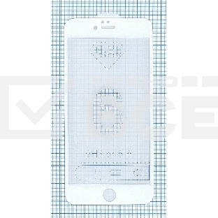 Защитное стекло 6D для Apple iPhone 6/6S Plus белый