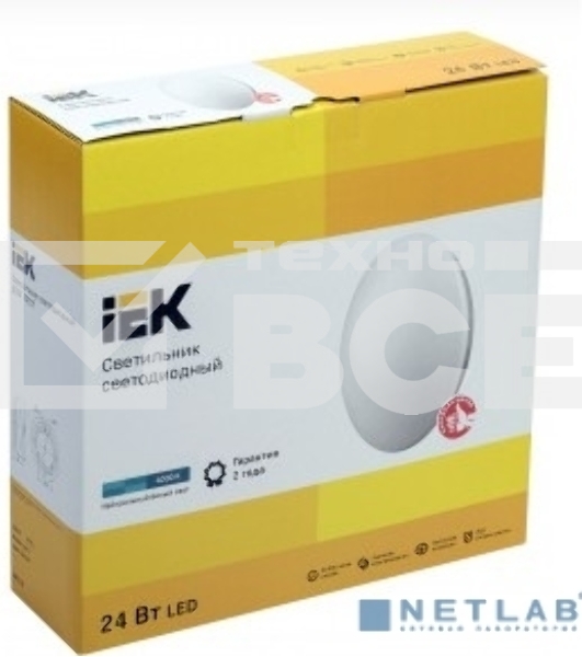 Светильник Iek LDPB0-1003-24-4000-K01 LED ДПБ 1003 24Вт IP20 4000K круг белый {диаметр 380 мм, световой поток 1440 Лм}