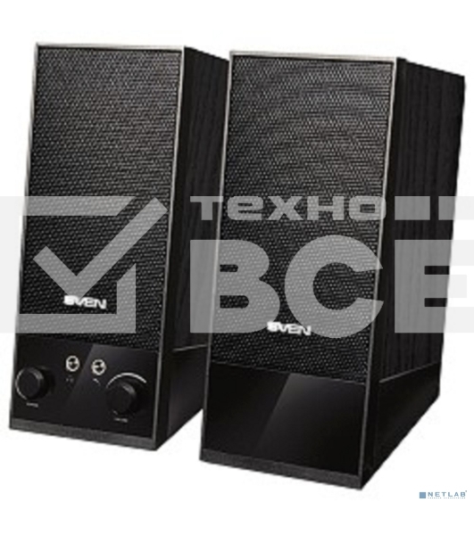 Акустическая система Sven SPS-604 2.0 черный 4Вт