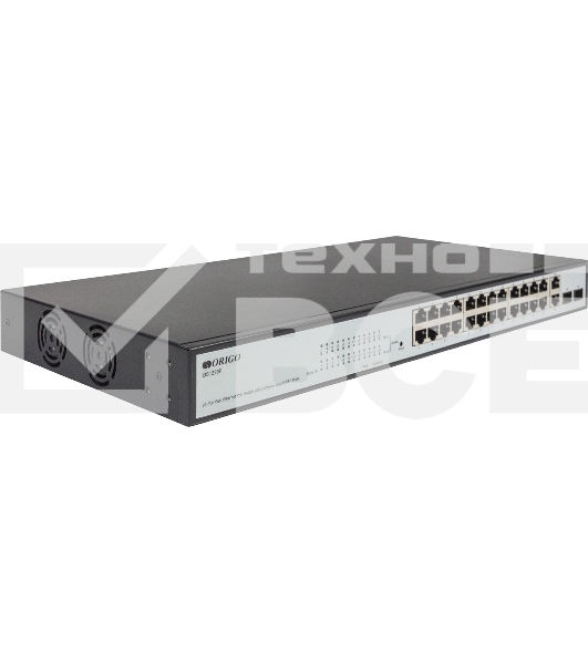 Коммутатор Smart Managed Switch 24x100Base-TX PoE, 2xCombo 1000Base-T/SFP, PoE Budget 280W, 19