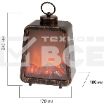 Светодиодный камин Neon-night Лофт с эффектом живого огня 17х10х24,5 см, 3хС (не в комплекте) и USB (в комплекте), фото9