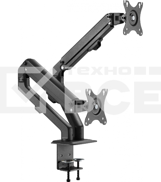 Кронштейн для мониторов Ultramounts UM729 черный 17'-27' макс.7кг крепление к столешнице поворот и наклон