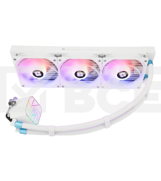 Водяное охлаждение для процессора Thermalright Aqua Elite 360 White ARGB V3 (360mm, White, ARGB/ Fans: 3x120mm, 66.17CFM, 25.6dBA, 1500RPM/ Pump height 53mm, 23dBA, 3300RPM, Rad thickness 27mm/ S: 1200, 1700, 1851, 2011, 2066, 115X, AM5, AM4)