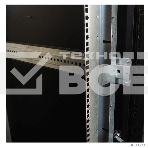 Шкаф телекоммуникационный напольный 42U (600 1000) дверь перфорированная, задние двойные перф., черный, фото3