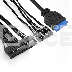 Компьютерный корпус Minitower ExeGate BA-203U-UNS400 (mATX, БП UNS400 с вент. 12см, 3хUSB+1хUSB 3.0, аудио, черный), фото5