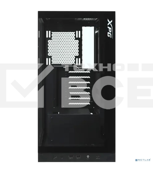 Компьютерный корпус XPG INVADER X черный (INVADERXMTWOF-BKCWW) Mid-Tower, Micro-ATX, Mini-ITX, Standard-ATX, USB 3.2 Gen2 Type-A, USB 3.2 Gen2 Type-C